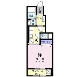 カルムセゾンの物件間取画像